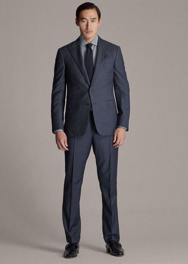 Men's Ralph Lauren Gregory Glen Plaid Wool Suits | 602384DFN